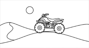 coloriage Quad updated et decoupage