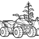 coloriage Quad updated à imprimer pour enfant de 3 ans