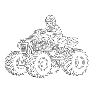 coloriage Quad updated gratuit à imprimer