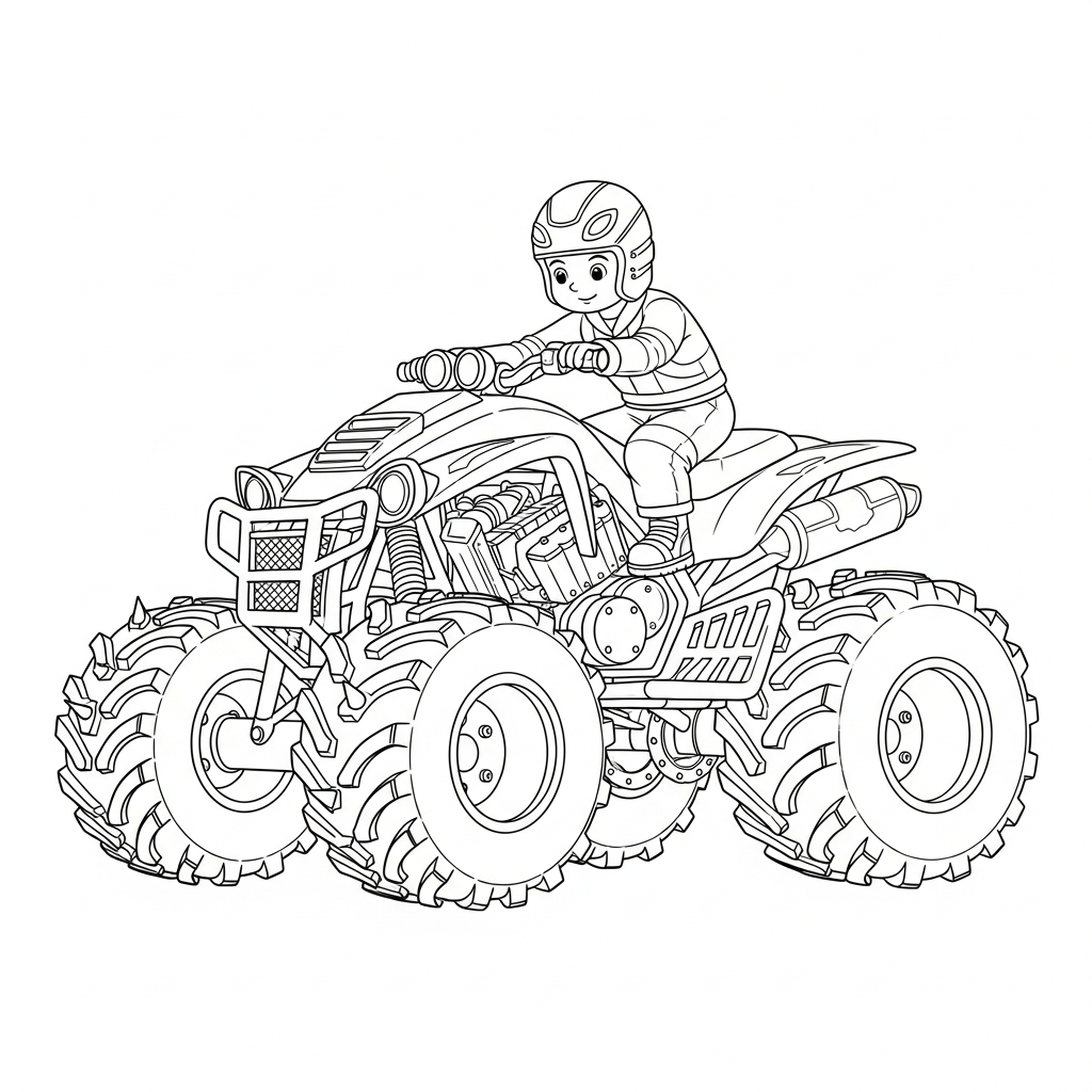 Tranh tô màu Quad
