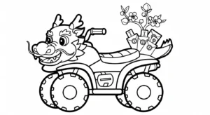 coloriage Quad updated à imprimer pour enfant de 4 ans