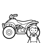 coloriage Quad updated pour enfants à imprimer