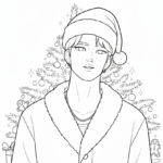 coloriage Saja Boys Noël pour primaire