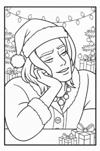 coloriage Saja Boys Noël pour enfant gratuit