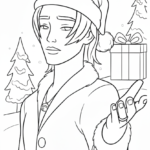 coloriage Saja Boys Noël à imprimer pour enfant de 12 ans