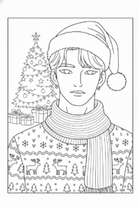 coloriage Saja Boys Noël d