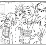 coloriage Saja Boys Noël pour enfant gratuit