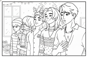 coloriage Saja Boys Noël pour enfant gratuit