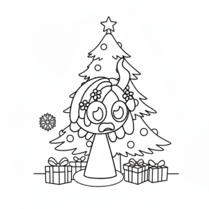 coloriage Sprunki Noël educatif pour enfant