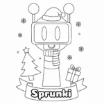 coloriage Sprunki Noël a imprimer gratuit