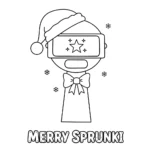 coloriage Sprunki Noël gratuit à imprimer
