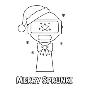coloriage Sprunki Noël gratuit à imprimer