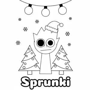 coloriage Sprunki Noël gratuit en ligne