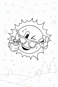 coloriage Sprunki Noël et découpage à imprimer