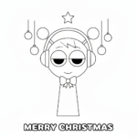coloriage Sprunki Noël gratuit a imprimer