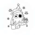 imprimer coloriage Sprunki Noël