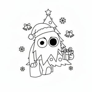 imprimer coloriage Sprunki Noël