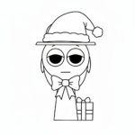 coloriage Sprunki Noël pour enfant de à imprimer
