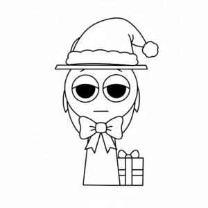 coloriage Sprunki Noël pour enfant de à imprimer