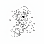 coloriage Sprunki Noël pour primaire