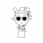coloriage Sprunki Noël a imprimer gratuitement