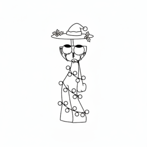 coloriage Sprunki Noël pour enfants a imprimer gratuit