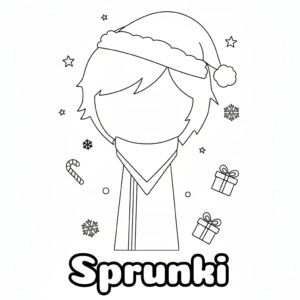 coloriage Sprunki Noël et apprentissage