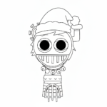 coloriage Sprunki Noël a colorier en ligne