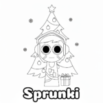 coloriage Sprunki Noël pour enfants à télécharger