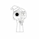 coloriage Sprunki Noël pour enfant gratuit