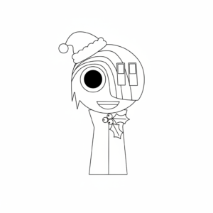 coloriage Sprunki Noël pour enfant gratuit