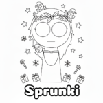 imprimer coloriage Sprunki Noël