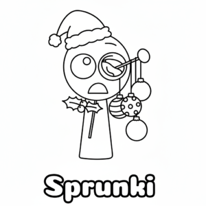 coloriage Sprunki Noël d
