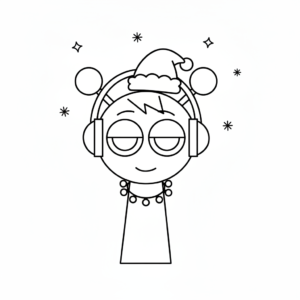 coloriage Sprunki Noël pour enfant