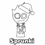 coloriage Sprunki Noël pour enfant de 8 ans