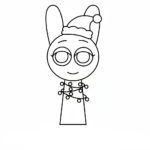 coloriage Sprunki Noël et apprentissage