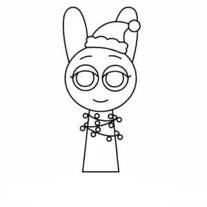 coloriage Sprunki Noël et apprentissage