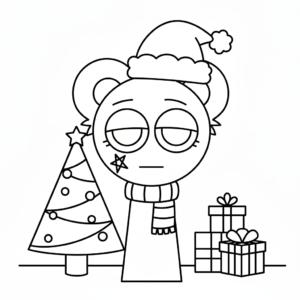 coloriage Sprunki Noël et apprentissage