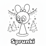 coloriage Sprunki Noël pour enfants