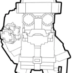 imprimer coloriage Steal a Brainrot Noël