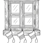 coloriage Village de Noël updated educatif pour enfant