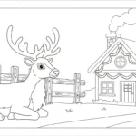 coloriage Village de Noël updated à imprimer pdf gratuit