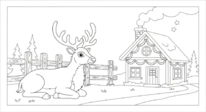 coloriage Village de Noël updated à imprimer pdf gratuit