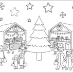 coloriage Village de Noël updated a colorier en ligne gratuitement