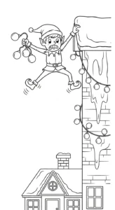 coloriage Village de Noël updated pour enfant de 6 ans