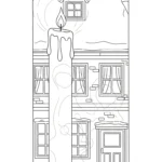 coloriage Village de Noël updated à imprimer a4