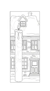 coloriage Village de Noël updated à imprimer a4