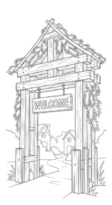 coloriage Village de Noël updated à imprimer pour enfant de 9 ans