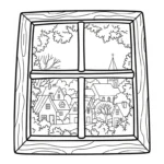 coloriage Village de Noël updated pour enfant de 2 ans