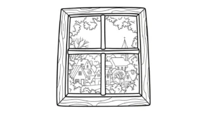 coloriage Village de Noël updated pour enfant de 2 ans